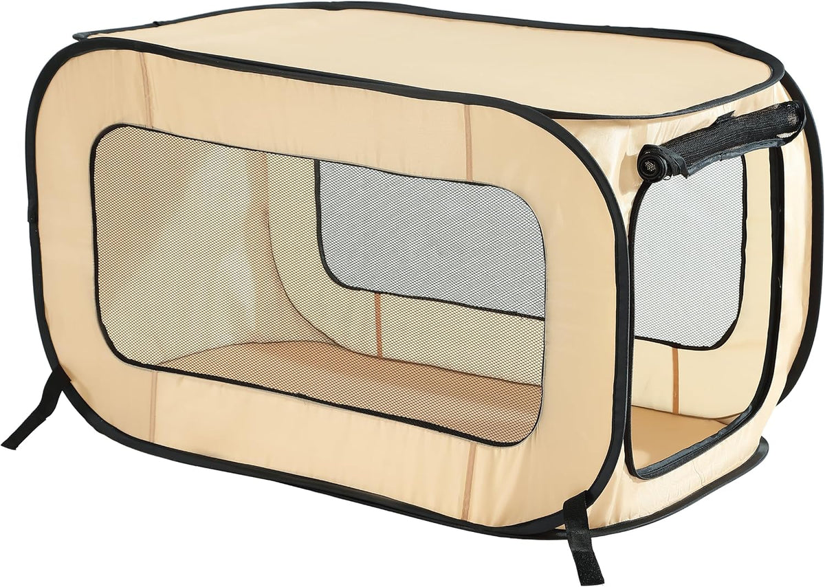 Portable Collapsible Pop Up Kennel, 32.5"L x 19.5"W x 19.5"H, Blue