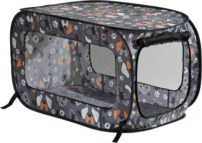 Portable Collapsible Pop Up Kennel, 32.5"L x 19.5"W x 19.5"H, Blue