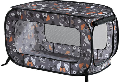Portable Collapsible Pop Up Kennel, 32.5"L x 19.5"W x 19.5"H, Blue
