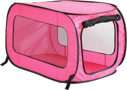 Portable Collapsible Pop Up Kennel, 32.5"L x 19.5"W x 19.5"H, Blue