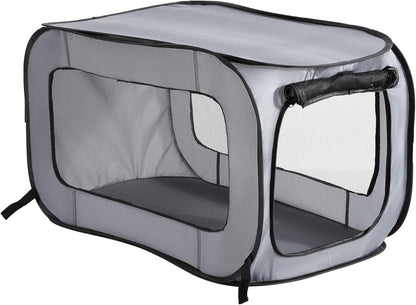 Portable Collapsible Pop Up Kennel, 32.5"L x 19.5"W x 19.5"H, Blue