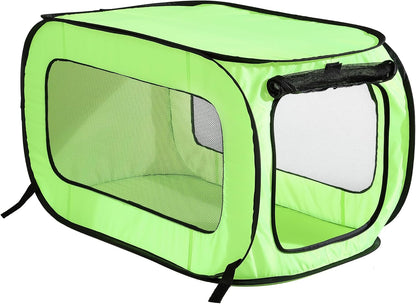 Portable Collapsible Pop Up Kennel, 32.5"L x 19.5"W x 19.5"H, Blue