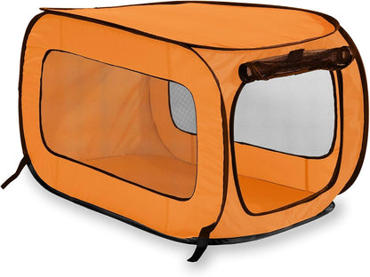 Portable Collapsible Pop Up Kennel, 32.5"L x 19.5"W x 19.5"H, Blue