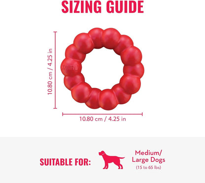Ring, Natural Rubber Chew Toy for Dental Health, for Medium/Large Dogs