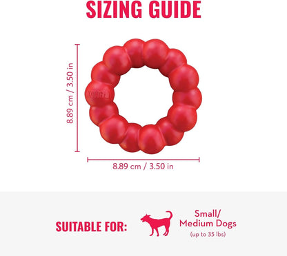 Ring, Natural Rubber Chew Toy for Dental Health, for Medium/Large Dogs