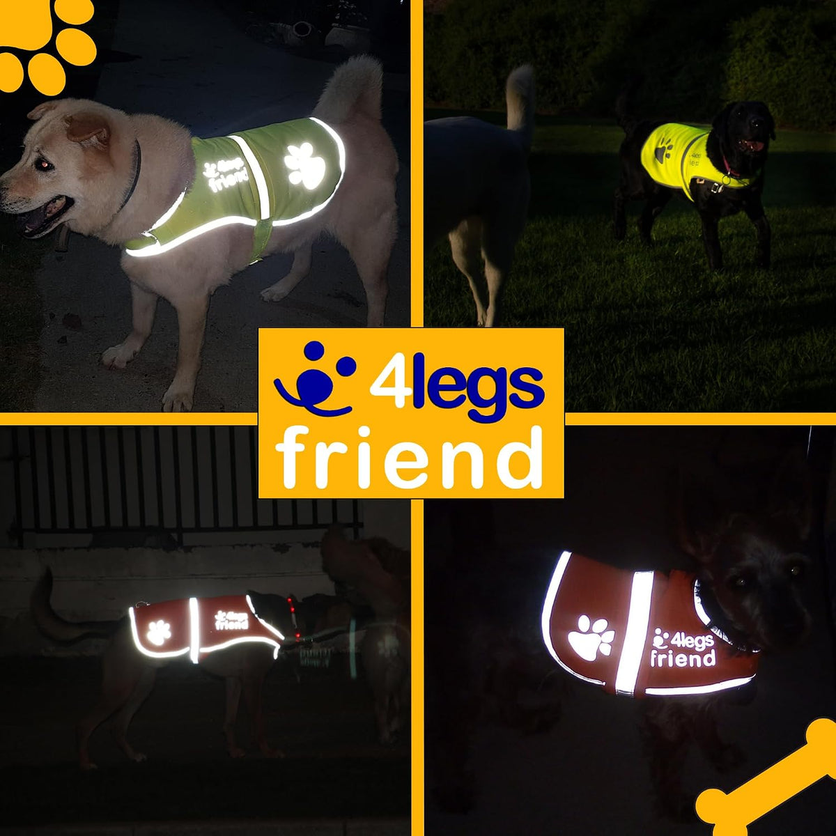 Reflective Dog Vest. Hi-Visibility, Blaze Orange Oxford 300D Waterproof Dog Vest Helps Protect Your Best Friend. Safeguard Your PUP from Motorists & Hunting Accidents, On or Off Leash