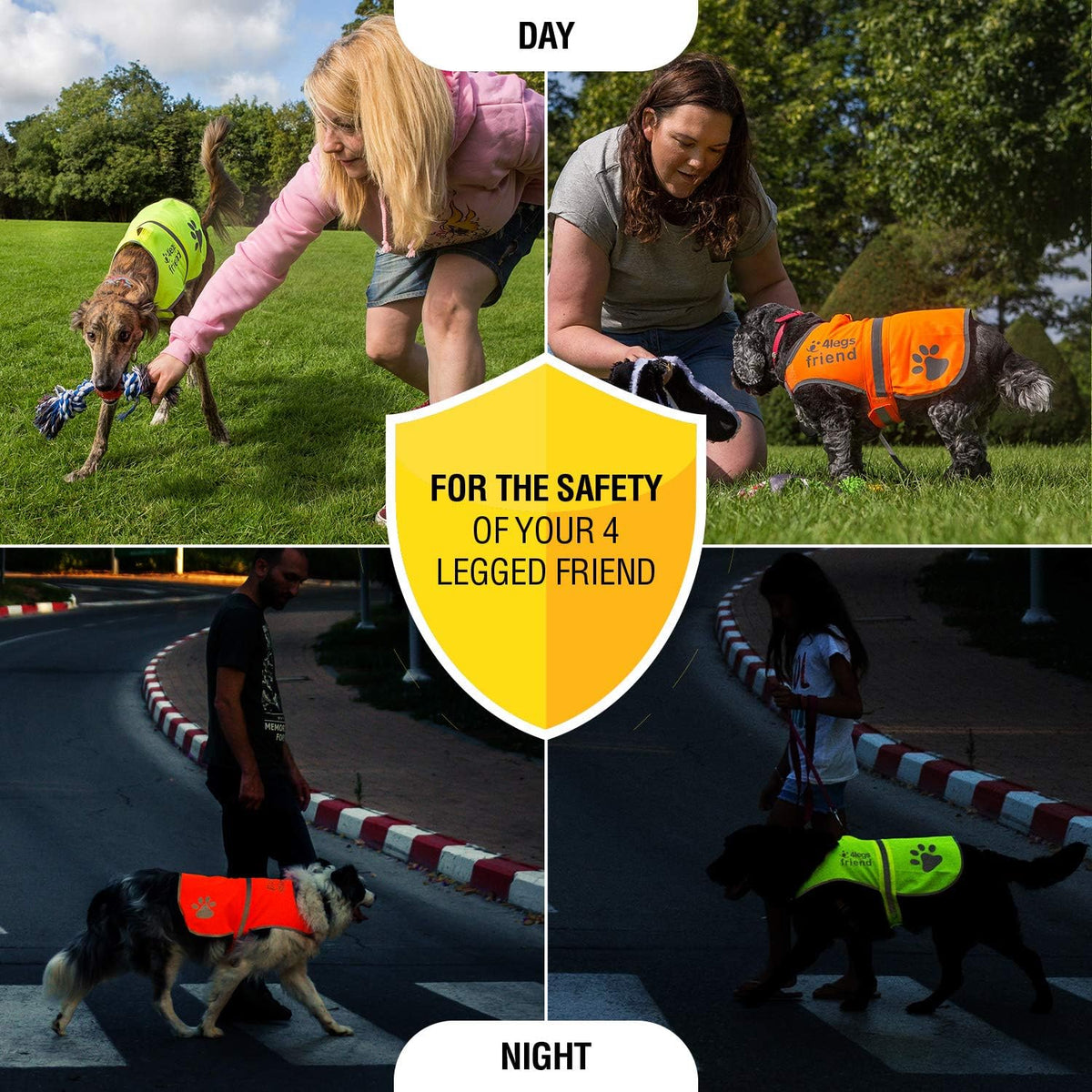 Reflective Dog Vest. Hi-Visibility, Blaze Orange Oxford 300D Waterproof Dog Vest Helps Protect Your Best Friend. Safeguard Your PUP from Motorists & Hunting Accidents, On or Off Leash