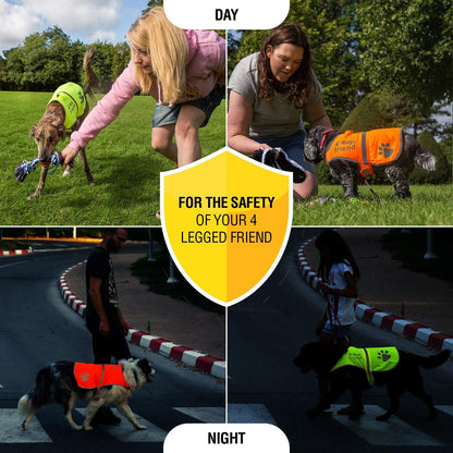 Reflective Dog Vest. Hi-Visibility, Blaze Orange Oxford 300D Waterproof Dog Vest Helps Protect Your Best Friend. Safeguard Your PUP from Motorists & Hunting Accidents, On or Off Leash
