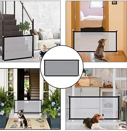 70.8 * 28inch Freestanding Foldable Dog Gate for Puppy Safety - Indoor, Doorway, Stairs