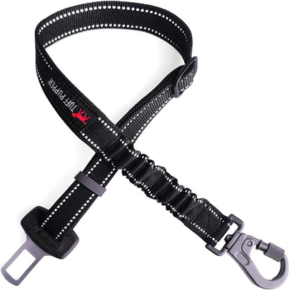 Dog Seat Belt | Adjustable Length Dog Seatbelt Restraint | Tangle-Free Locking Carabiner | Shock-Absorbing Bungee | Reflective Stitching for Visibility | Universal Fit for Cars & Trucks
