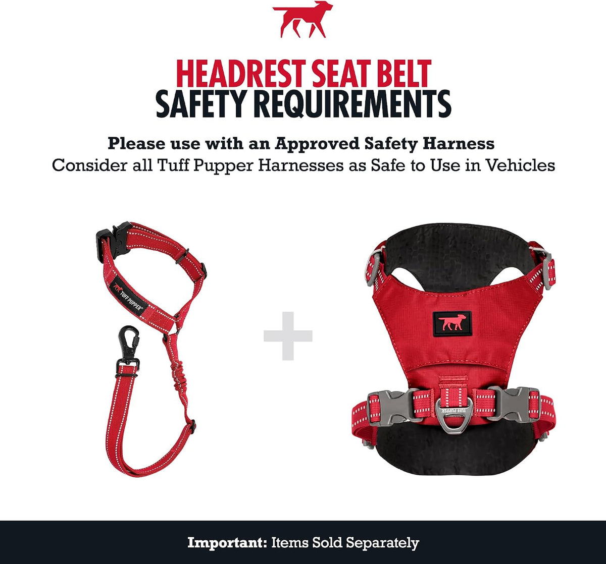 Dog Seat Belt | Adjustable Length Dog Seatbelt Restraint | Tangle-Free Locking Carabiner | Shock-Absorbing Bungee | Reflective Stitching for Visibility | Universal Fit for Cars & Trucks