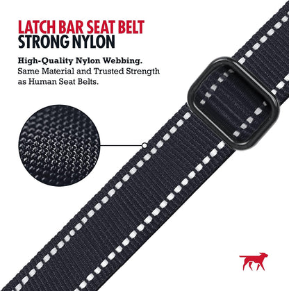 Dog Seat Belt | Adjustable Length Dog Seatbelt Restraint | Tangle-Free Locking Carabiner | Shock-Absorbing Bungee | Reflective Stitching for Visibility | Universal Fit for Cars & Trucks