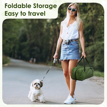 24 Inch Collapsible Soft Dog Crate for Small Dogs, Travel Dog Crate Bule