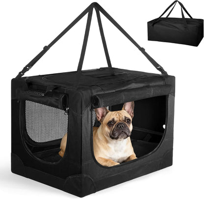 24 Inch Collapsible Soft Dog Crate for Small Dogs, Travel Dog Crate Bule