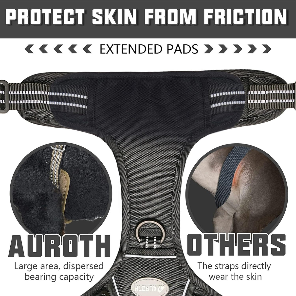 Auroth Tactical Dog Harness for Large Dogs No Pull Adjustable Pet Harness Reflective K9 Working Training Easy Control Pet Vest Military Service Dog Harnesses Army Yellow L | Easy Control with handle, Adjustable, Reflective, Military K9, for German