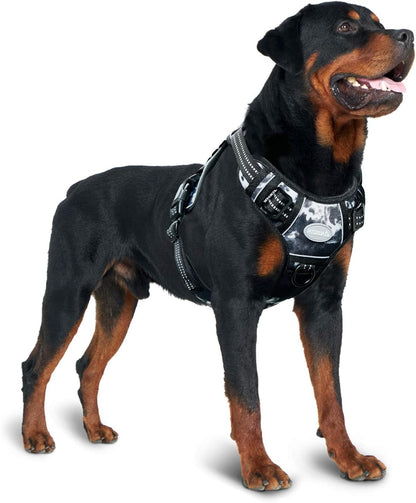 Auroth Tactical Dog Harness for Large Dogs No Pull Adjustable Pet Harness Reflective K9 Working Training Easy Control Pet Vest Military Service Dog Harnesses Army Yellow L | Easy Control with handle, Adjustable, Reflective, Military K9, for German
