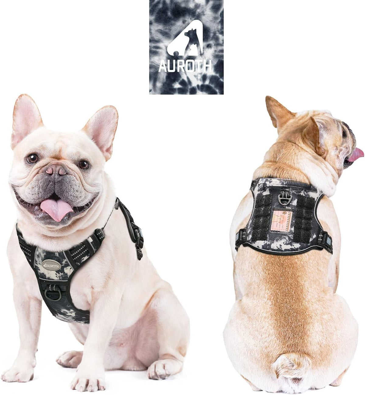 Auroth Tactical Dog Harness for Large Dogs No Pull Adjustable Pet Harness Reflective K9 Working Training Easy Control Pet Vest Military Service Dog Harnesses Army Yellow L | Easy Control with handle, Adjustable, Reflective, Military K9, for German