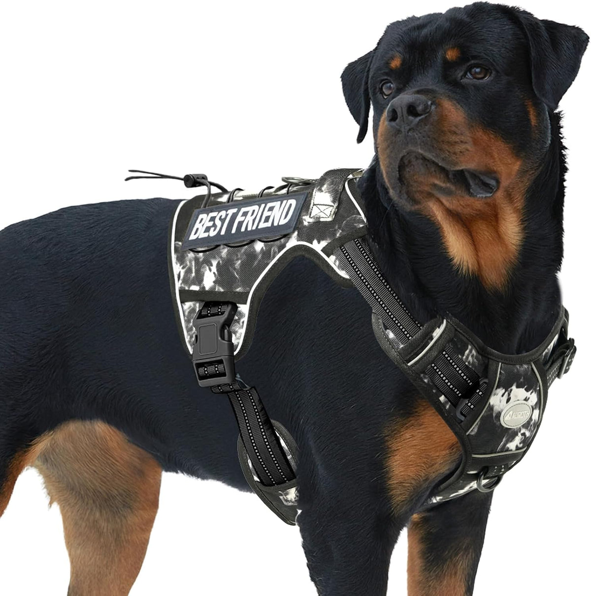 Auroth Tactical Dog Harness for Large Dogs No Pull Adjustable Pet Harness Reflective K9 Working Training Easy Control Pet Vest Military Service Dog Harnesses Army Yellow L | Easy Control with handle, Adjustable, Reflective, Military K9, for German
