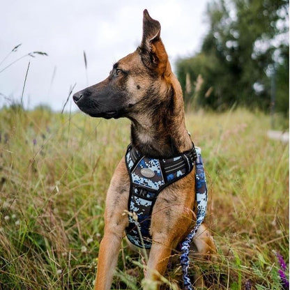 Auroth Tactical Dog Harness for Large Dogs No Pull Adjustable Pet Harness Reflective K9 Working Training Easy Control Pet Vest Military Service Dog Harnesses Army Yellow L | Easy Control with handle, Adjustable, Reflective, Military K9, for German