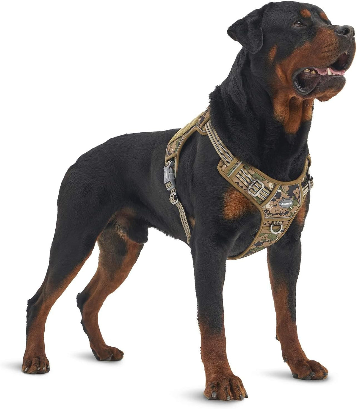 Auroth Tactical Dog Harness for Large Dogs No Pull Adjustable Pet Harness Reflective K9 Working Training Easy Control Pet Vest Military Service Dog Harnesses Army Yellow L | Easy Control with handle, Adjustable, Reflective, Military K9, for German