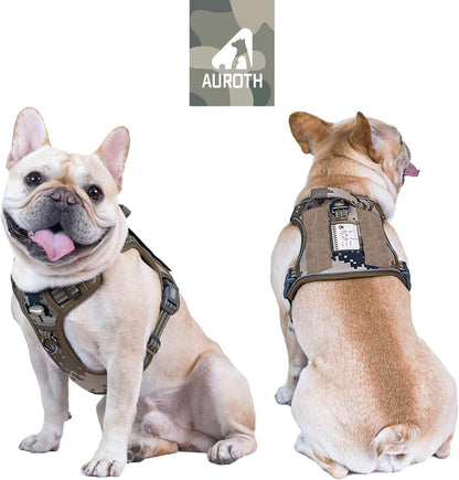 Auroth Tactical Dog Harness for Large Dogs No Pull Adjustable Pet Harness Reflective K9 Working Training Easy Control Pet Vest Military Service Dog Harnesses Army Yellow L | Easy Control with handle, Adjustable, Reflective, Military K9, for German