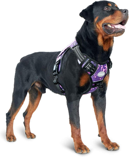 Auroth Tactical Dog Harness for Large Dogs No Pull Adjustable Pet Harness Reflective K9 Working Training Easy Control Pet Vest Military Service Dog Harnesses Army Yellow L | Easy Control with handle, Adjustable, Reflective, Military K9, for German