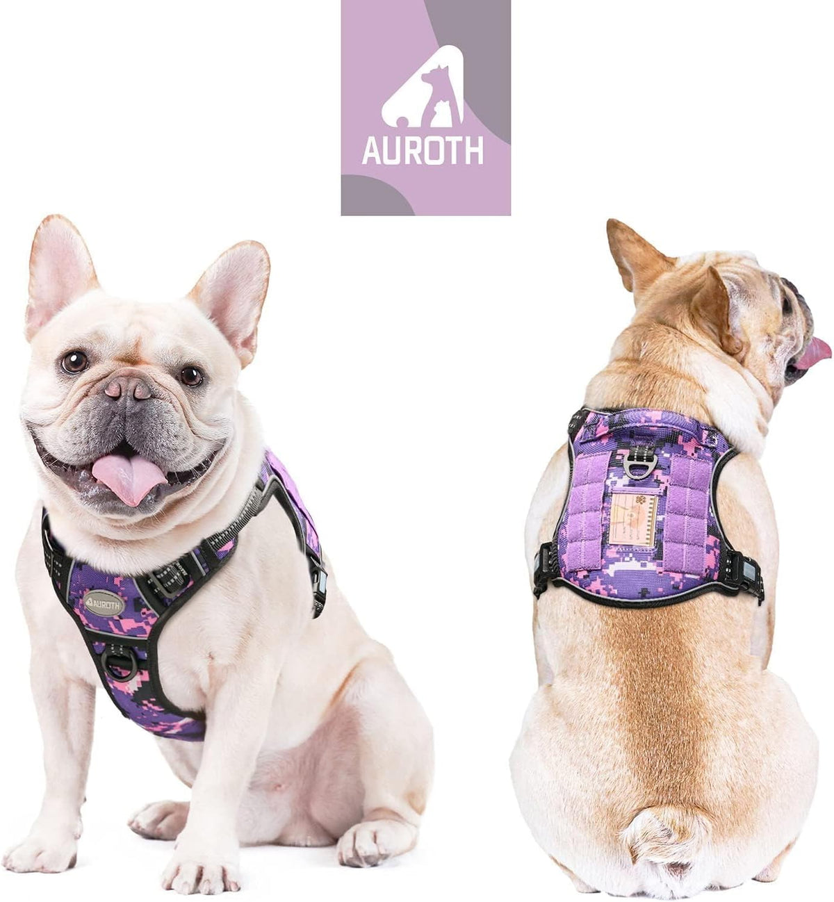 Auroth Tactical Dog Harness for Large Dogs No Pull Adjustable Pet Harness Reflective K9 Working Training Easy Control Pet Vest Military Service Dog Harnesses Army Yellow L | Easy Control with handle, Adjustable, Reflective, Military K9, for German