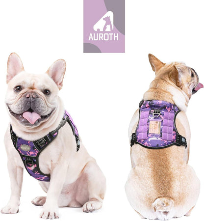 Auroth Tactical Dog Harness for Large Dogs No Pull Adjustable Pet Harness Reflective K9 Working Training Easy Control Pet Vest Military Service Dog Harnesses Army Yellow L | Easy Control with handle, Adjustable, Reflective, Military K9, for German