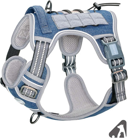 Auroth Tactical Dog Harness for Large Dogs No Pull Adjustable Pet Harness Reflective K9 Working Training Easy Control Pet Vest Military Service Dog Harnesses Army Yellow L | Easy Control with handle, Adjustable, Reflective, Military K9, for German