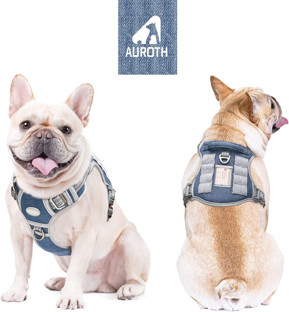 Auroth Tactical Dog Harness for Large Dogs No Pull Adjustable Pet Harness Reflective K9 Working Training Easy Control Pet Vest Military Service Dog Harnesses Army Yellow L | Easy Control with handle, Adjustable, Reflective, Military K9, for German