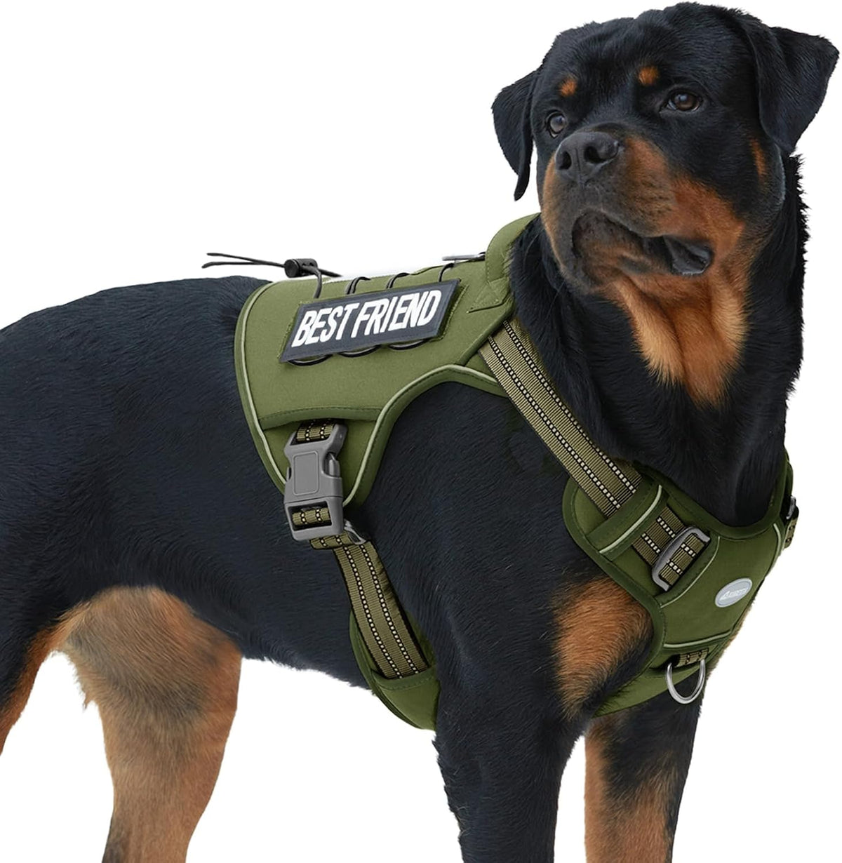 Auroth Tactical Dog Harness for Large Dogs No Pull Adjustable Pet Harness Reflective K9 Working Training Easy Control Pet Vest Military Service Dog Harnesses Army Yellow L | Easy Control with handle, Adjustable, Reflective, Military K9, for German