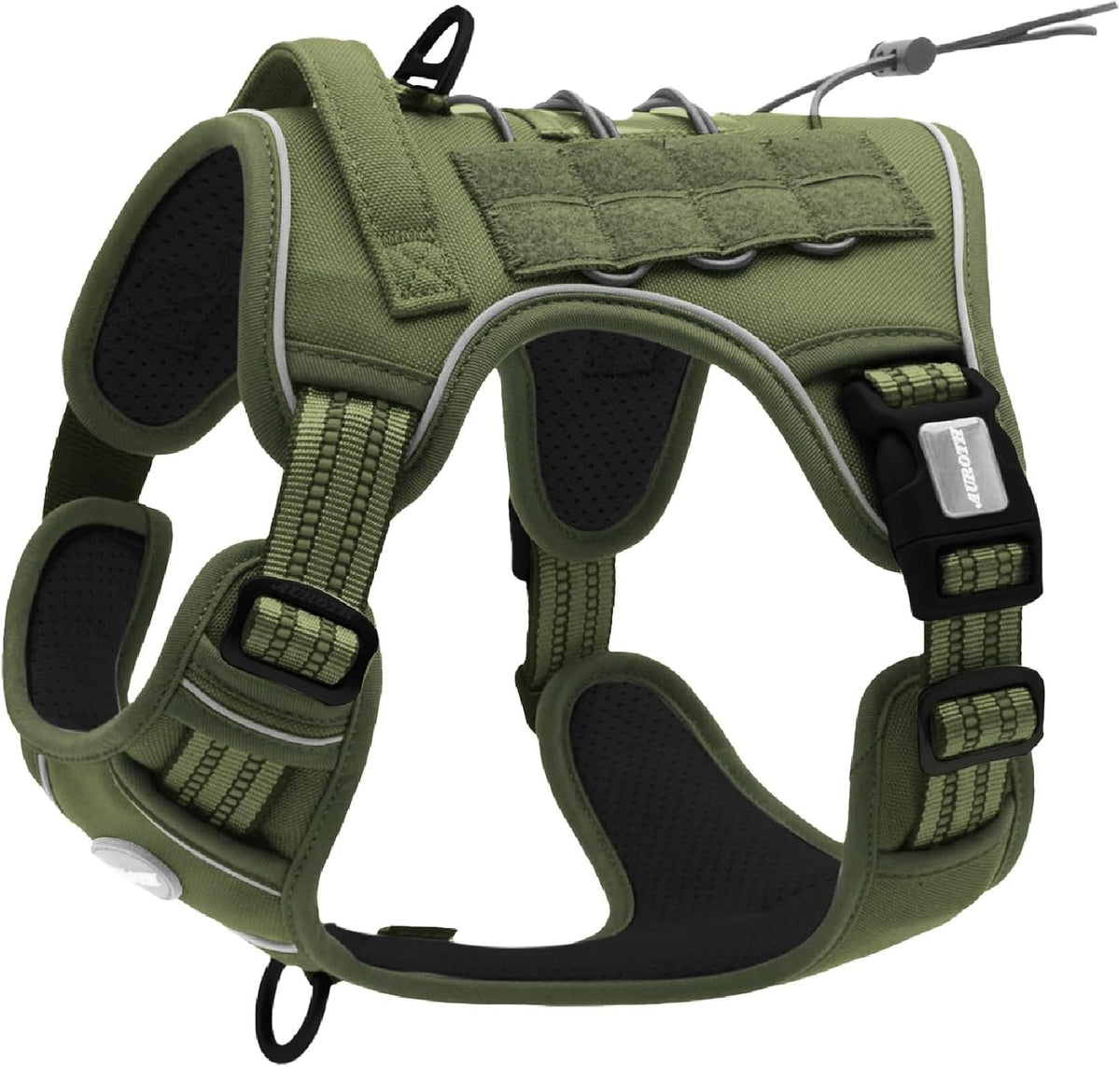 Auroth Tactical Dog Harness for Large Dogs No Pull Adjustable Pet Harness Reflective K9 Working Training Easy Control Pet Vest Military Service Dog Harnesses Army Yellow L | Easy Control with handle, Adjustable, Reflective, Military K9, for German