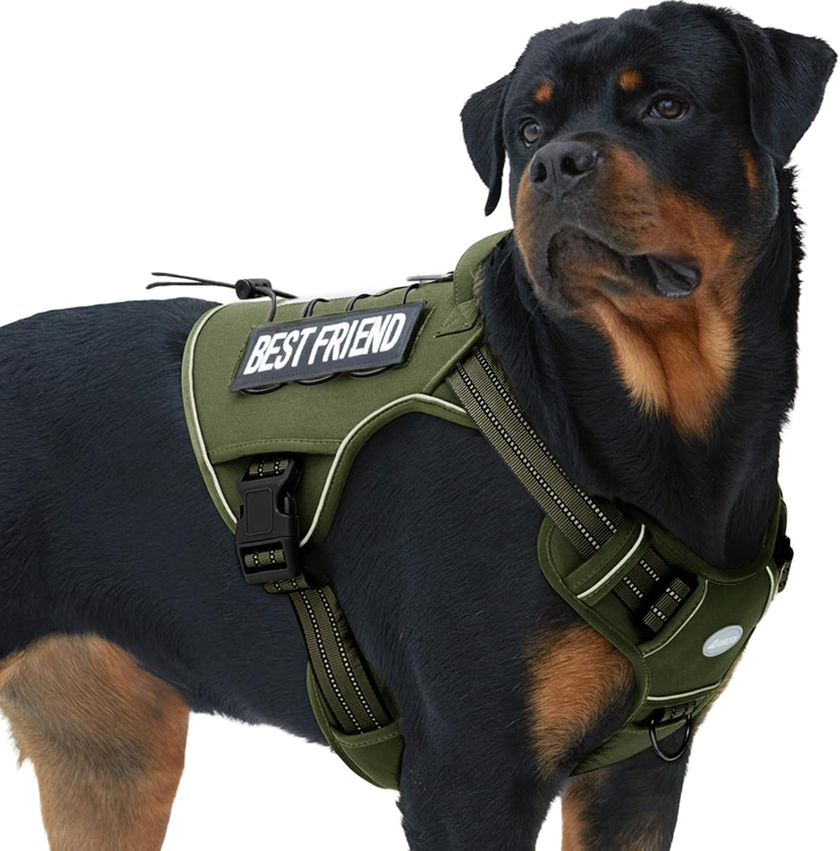 Auroth Tactical Dog Harness for Large Dogs No Pull Adjustable Pet Harness Reflective K9 Working Training Easy Control Pet Vest Military Service Dog Harnesses Army Yellow L | Easy Control with handle, Adjustable, Reflective, Military K9, for German