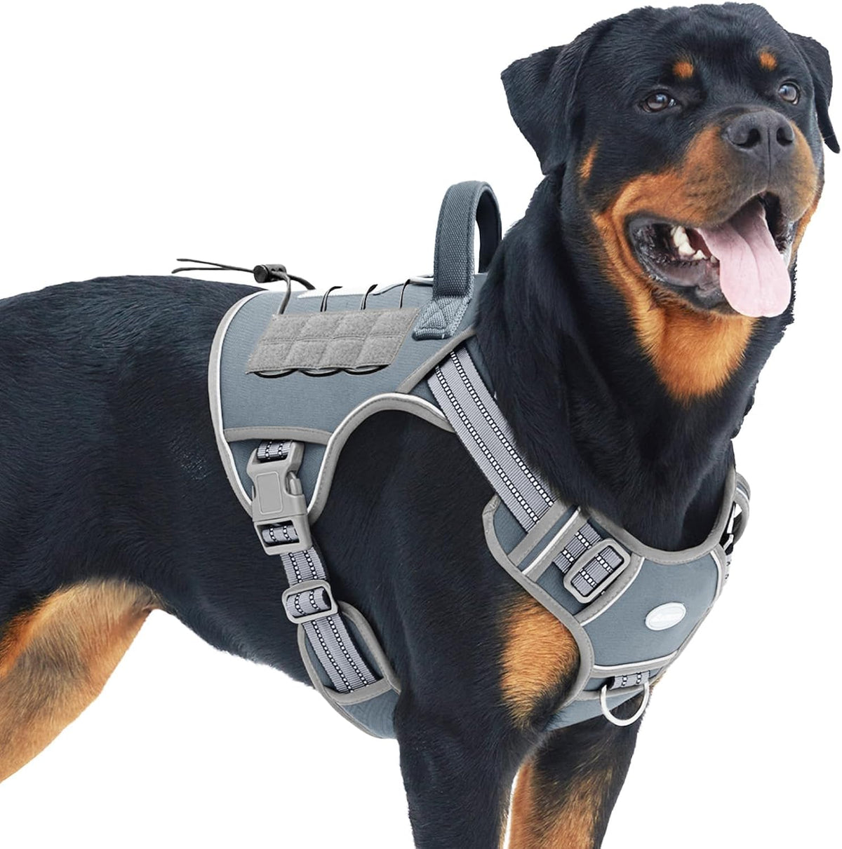 Auroth Tactical Dog Harness for Large Dogs No Pull Adjustable Pet Harness Reflective K9 Working Training Easy Control Pet Vest Military Service Dog Harnesses Army Yellow L | Easy Control with handle, Adjustable, Reflective, Military K9, for German