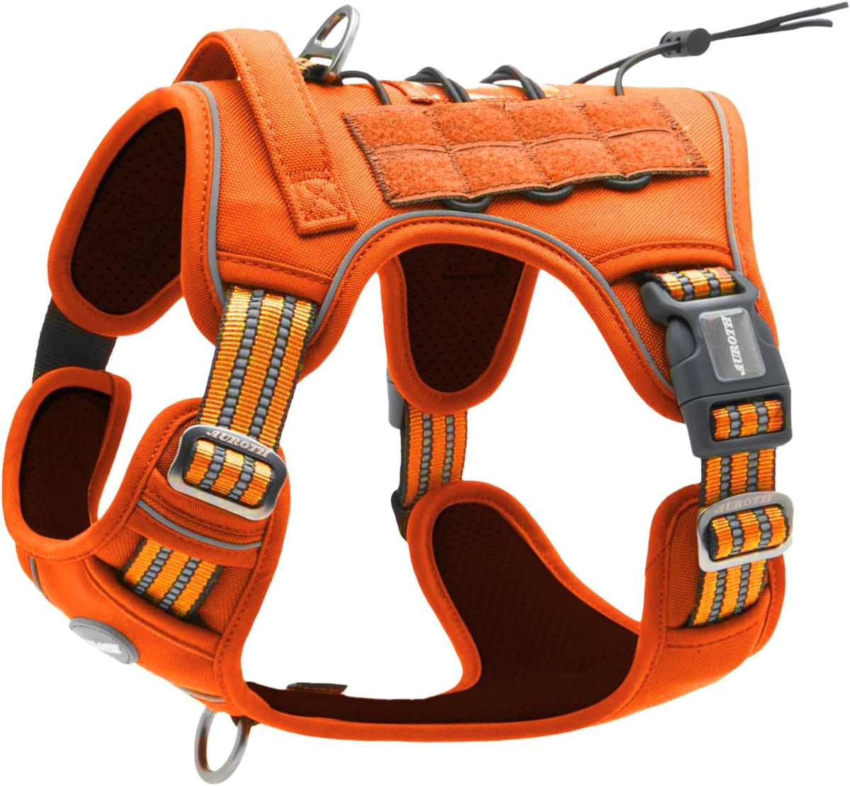 Auroth Tactical Dog Harness for Large Dogs No Pull Adjustable Pet Harness Reflective K9 Working Training Easy Control Pet Vest Military Service Dog Harnesses Army Yellow L | Easy Control with handle, Adjustable, Reflective, Military K9, for German