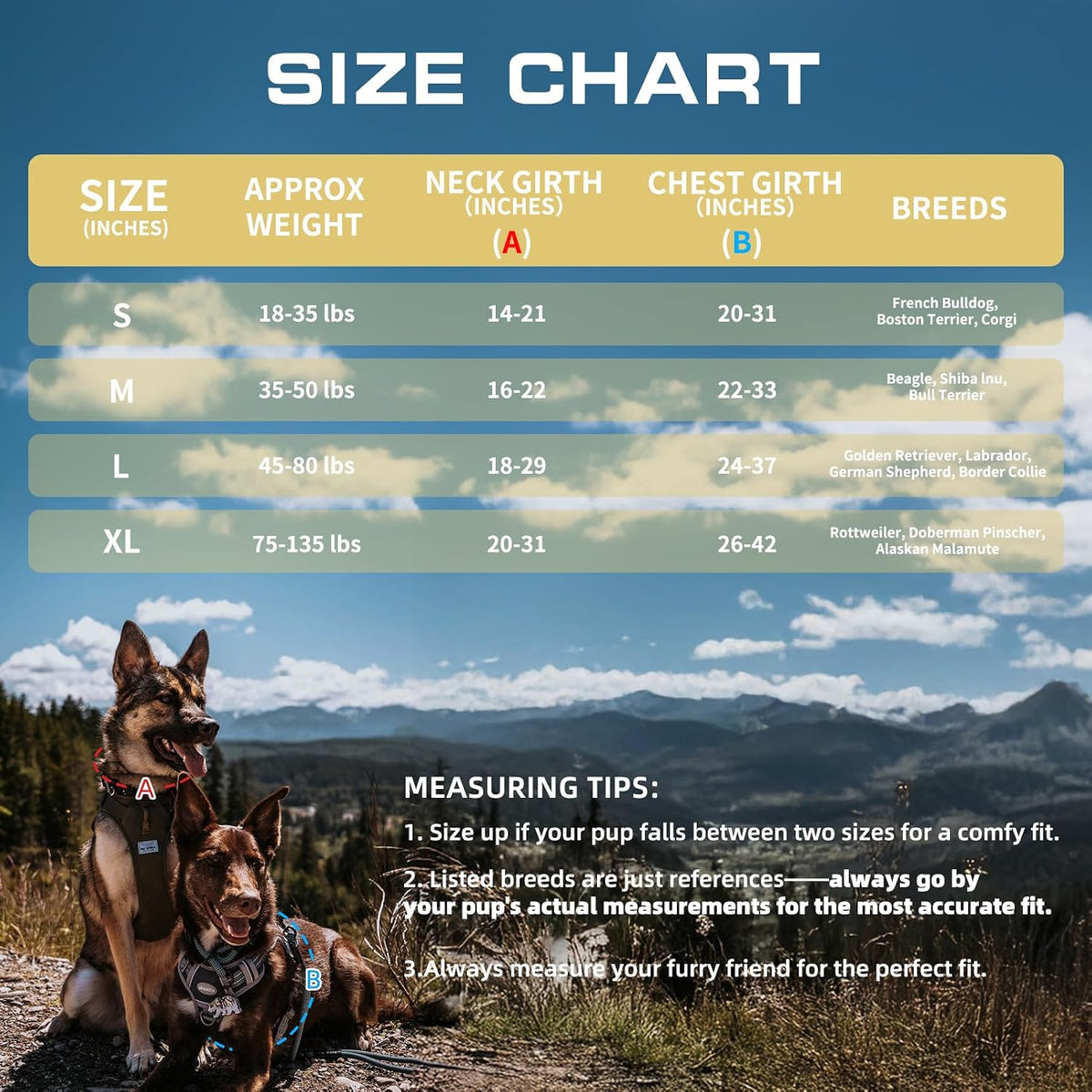Auroth Tactical Dog Harness for Large Dogs No Pull Adjustable Pet Harness Reflective K9 Working Training Easy Control Pet Vest Military Service Dog Harnesses Army Yellow L | Easy Control with handle, Adjustable, Reflective, Military K9, for German