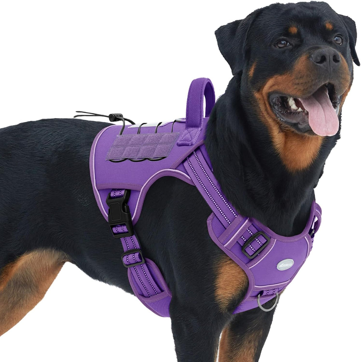 Auroth Tactical Dog Harness for Large Dogs No Pull Adjustable Pet Harness Reflective K9 Working Training Easy Control Pet Vest Military Service Dog Harnesses Army Yellow L | Easy Control with handle, Adjustable, Reflective, Military K9, for German