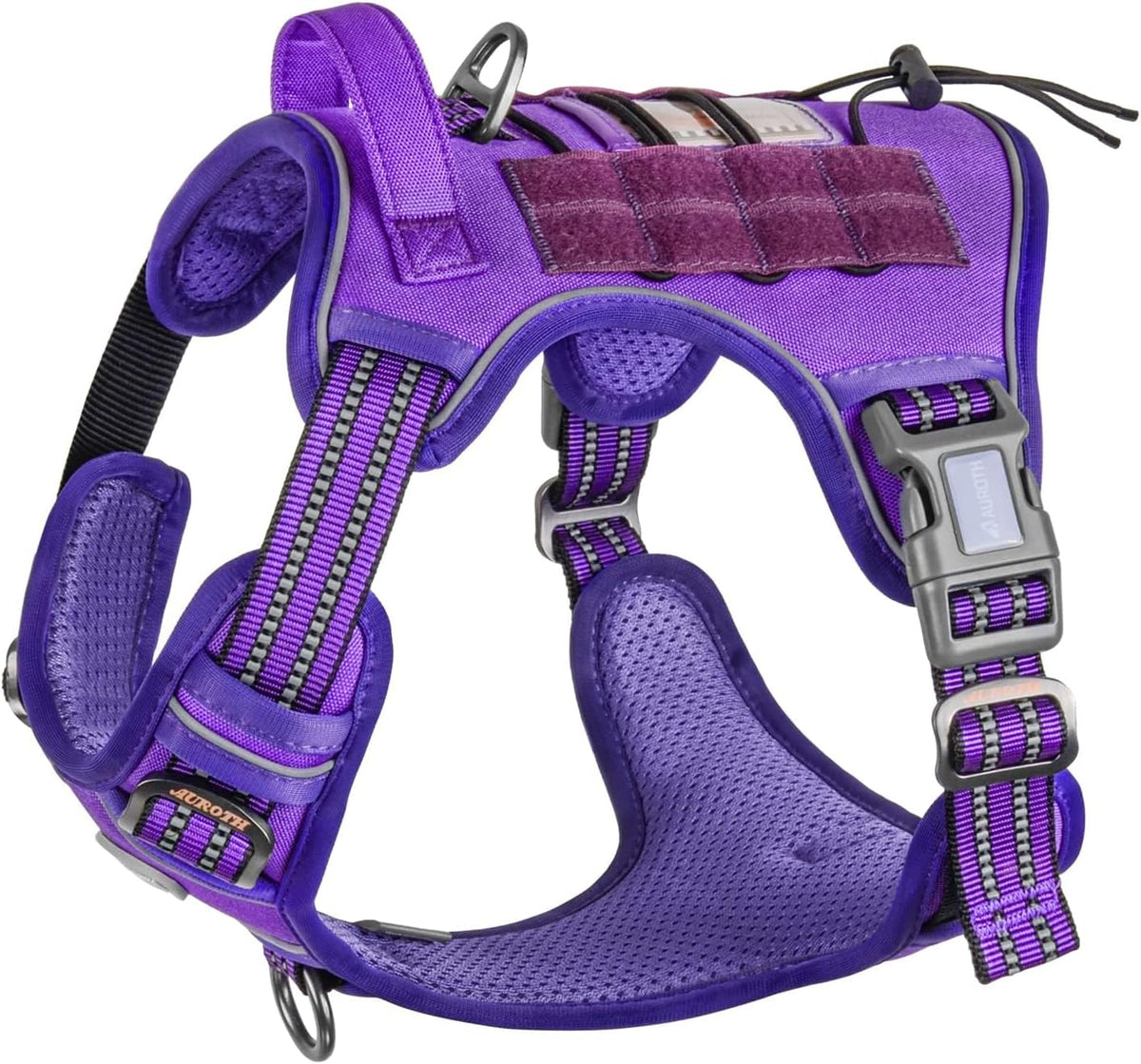 Auroth Tactical Dog Harness for Large Dogs No Pull Adjustable Pet Harness Reflective K9 Working Training Easy Control Pet Vest Military Service Dog Harnesses Army Yellow L | Easy Control with handle, Adjustable, Reflective, Military K9, for German