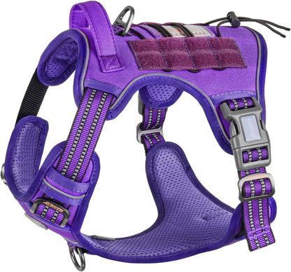 Auroth Tactical Dog Harness for Large Dogs No Pull Adjustable Pet Harness Reflective K9 Working Training Easy Control Pet Vest Military Service Dog Harnesses Army Yellow L | Easy Control with handle, Adjustable, Reflective, Military K9, for German