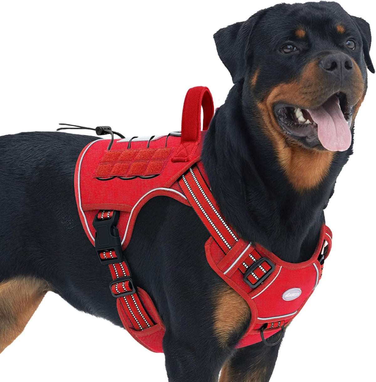 Auroth Tactical Dog Harness for Large Dogs No Pull Adjustable Pet Harness Reflective K9 Working Training Easy Control Pet Vest Military Service Dog Harnesses Army Yellow L | Easy Control with handle, Adjustable, Reflective, Military K9, for German