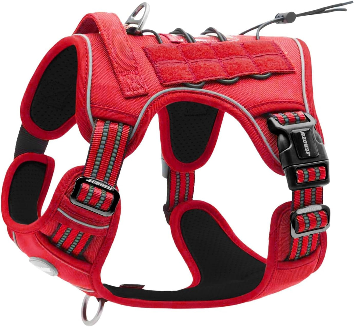 Auroth Tactical Dog Harness for Large Dogs No Pull Adjustable Pet Harness Reflective K9 Working Training Easy Control Pet Vest Military Service Dog Harnesses Army Yellow L | Easy Control with handle, Adjustable, Reflective, Military K9, for German