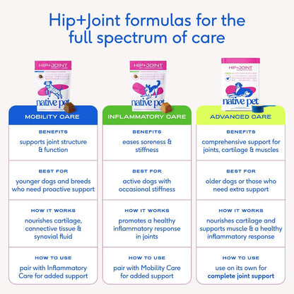 Hip and Joint Supplement Dogs - Powder with UC-II Collagen and HMB - Senior and Large Breed Dog Joint Support - Made in USA - 30 Scoops