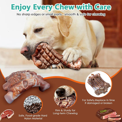Tough Dog Chew Toys for Medium & Large Aggressive Chewers, 2 Pack
