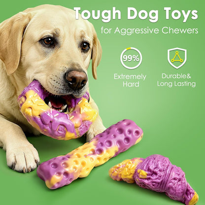 Tough Dog Chew Toys for Medium & Large Aggressive Chewers, 2 Pack
