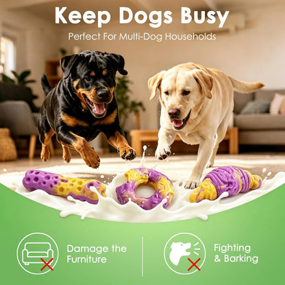 Tough Dog Chew Toys for Medium & Large Aggressive Chewers, 2 Pack