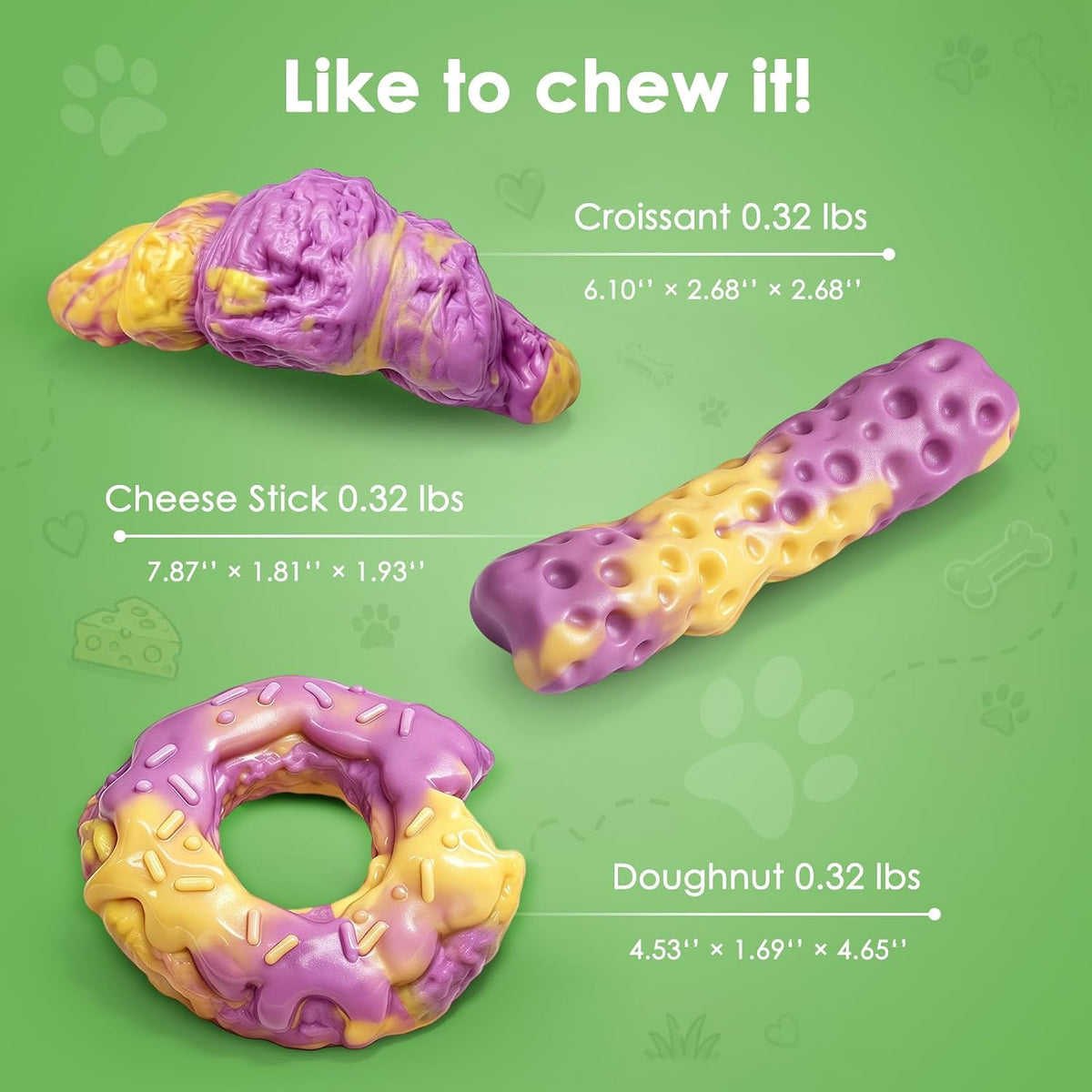 Tough Dog Chew Toys for Medium & Large Aggressive Chewers, 2 Pack