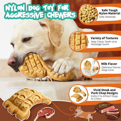 Tough Dog Chew Toys for Medium & Large Aggressive Chewers, 2 Pack