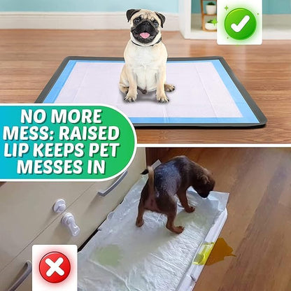 Dog Pee Pad Holder - Fits Up to 30” x 36” Pee Pad - - Grey