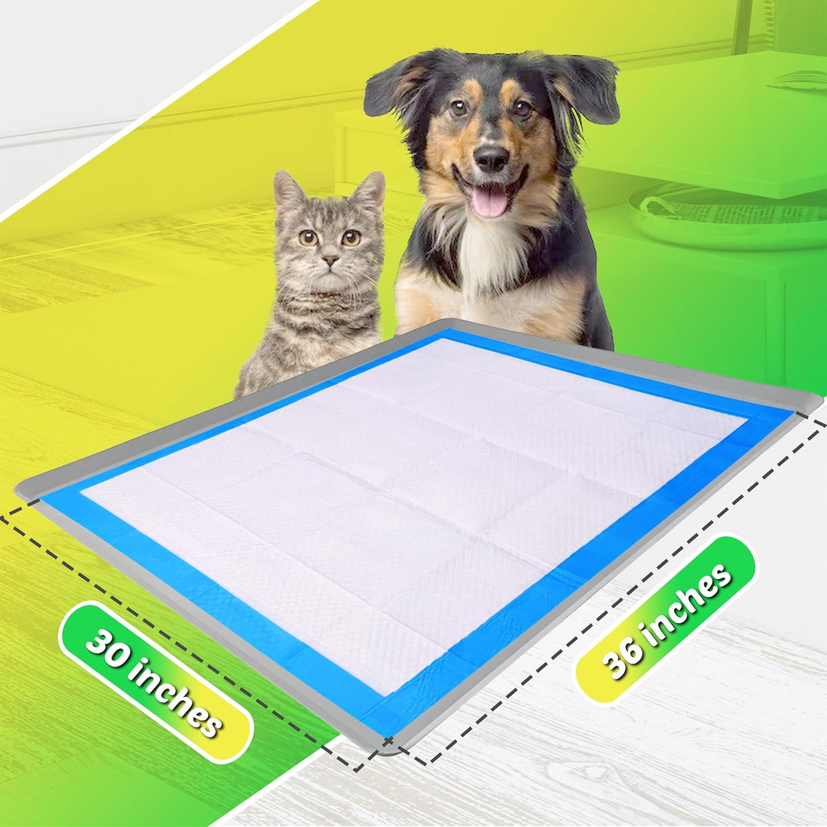 Dog Pee Pad Holder - Fits Up to 30” x 36” Pee Pad - - Grey