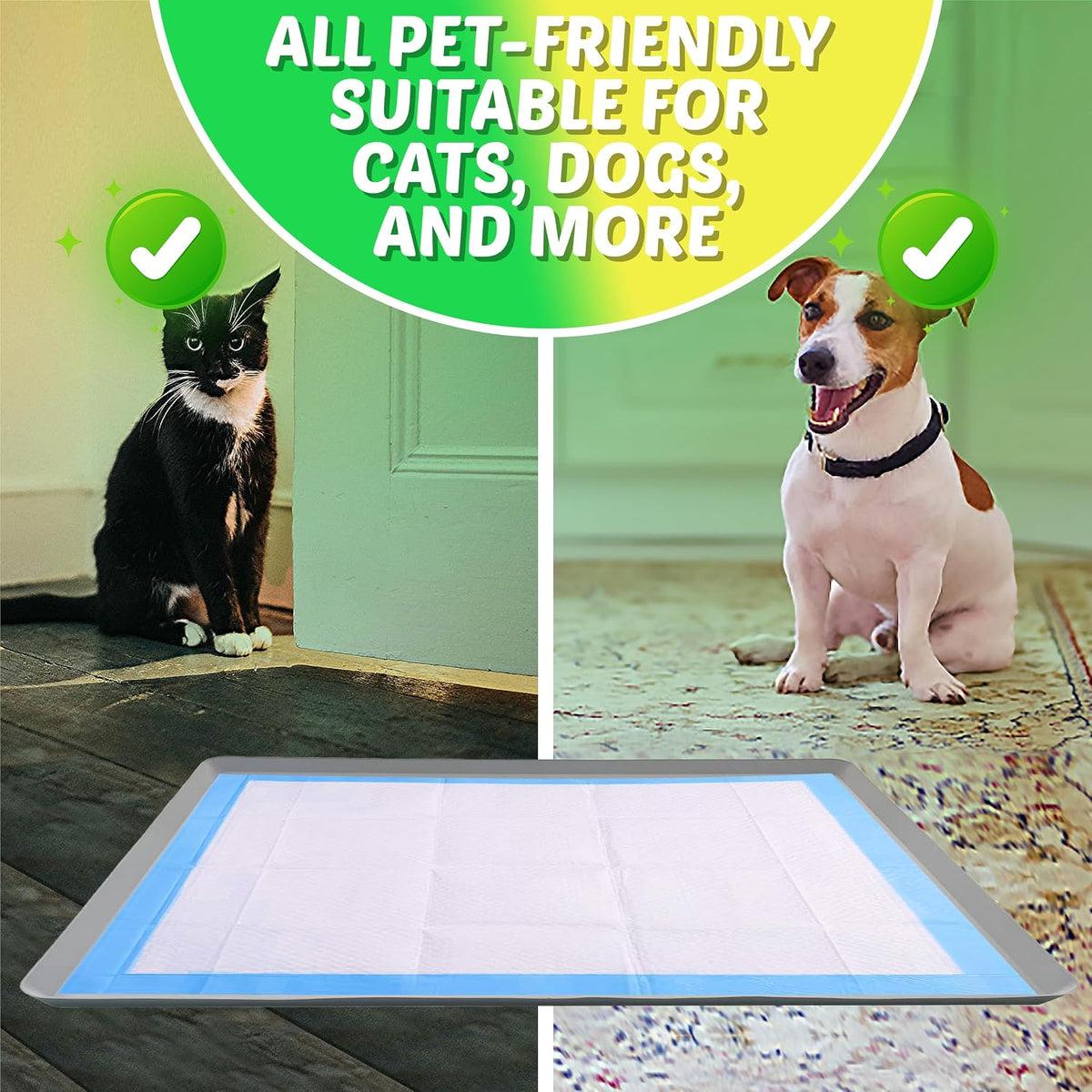Dog Pee Pad Holder - Fits Up to 30” x 36” Pee Pad - - Grey
